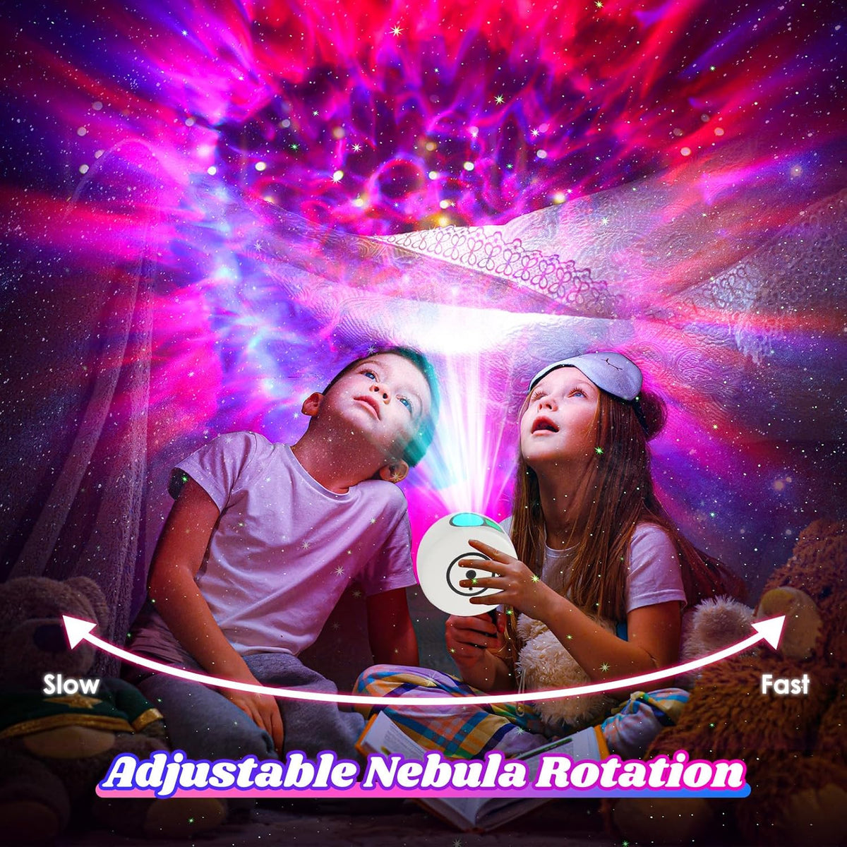Galaxy Projector for Bedroom Night Light for Kids with Timer and Remote