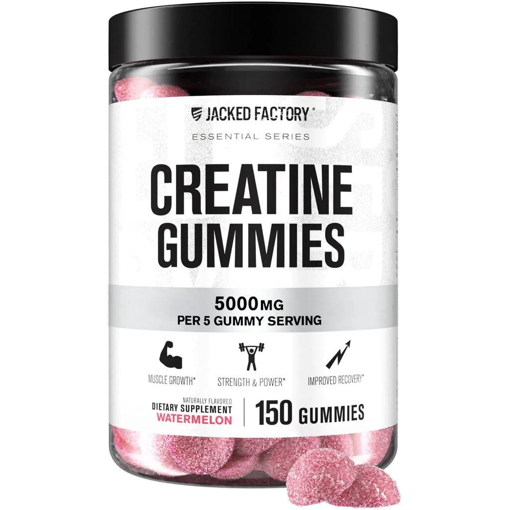 Creatine Monohydrate Gummies 5G Daily Dose (1G per Gummy) - Creatine Gummy for Men and Women, Vegan-Friendly, Travel-Friendly, Third-Party Tested - 150 Gummies, Watermelon