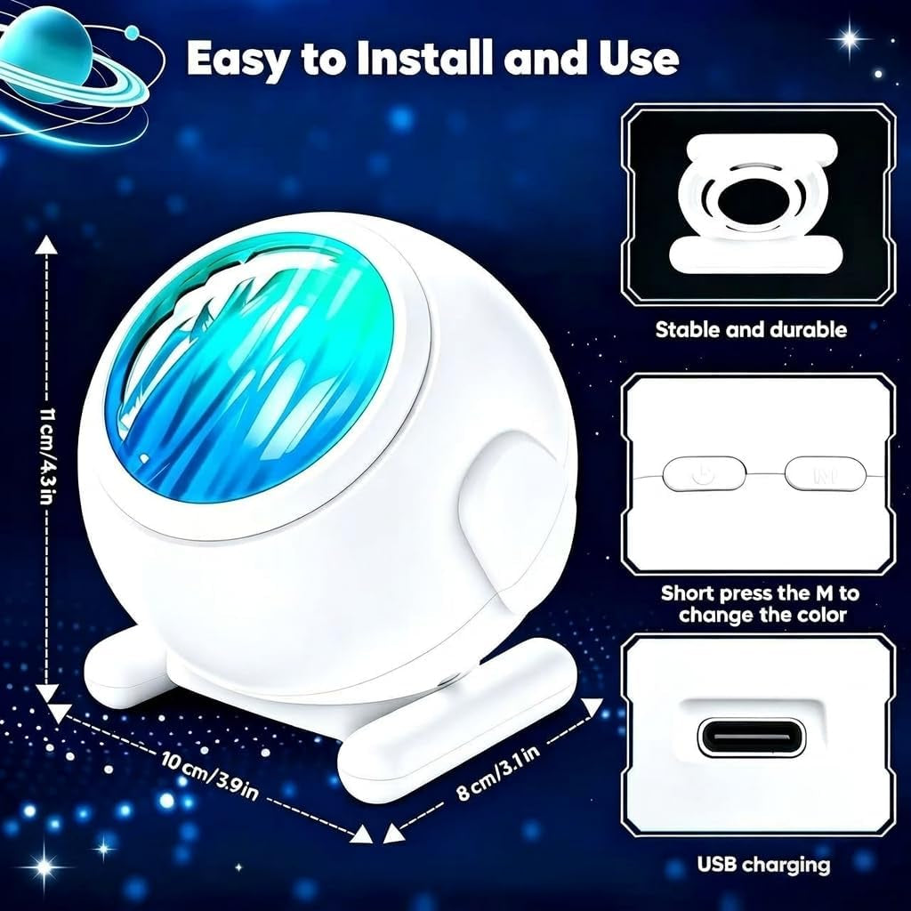 Galaxy Projector Night Light, Northern Lights Projector, Ambient Lighting