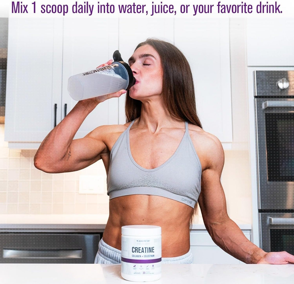 Creatine for Women - Creatine Monohydrate with Collagen + Colostrum to Support Workout Performance, Lean Muscle Growth, Healthy Hair, Skin, & Nails - 30 Servings, Watermelon