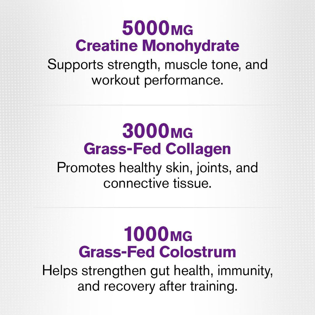 Creatine for Women - Creatine Monohydrate with Collagen + Colostrum to Support Workout Performance, Lean Muscle Growth, Healthy Hair, Skin, & Nails - 30 Servings, Watermelon