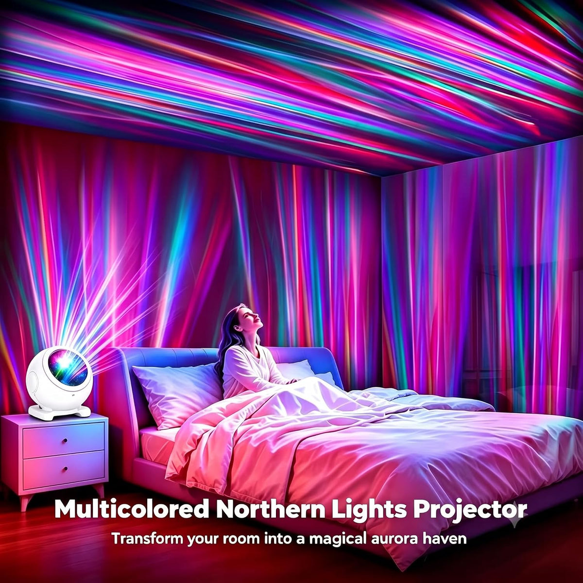 Galaxy Projector Night Light, Northern Lights Projector, Ambient Lighting