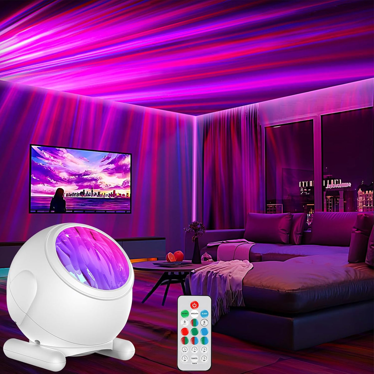 Galaxy Projector Night Light, Northern Lights Projector, Ambient Lighting