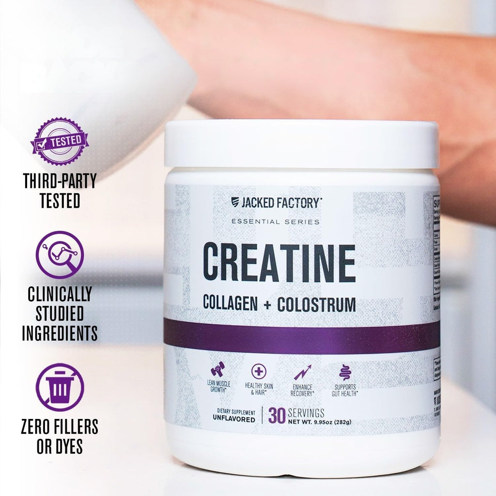 Creatine for Women - Creatine Monohydrate with Collagen + Colostrum to Support Workout Performance, Lean Muscle Growth, Healthy Hair, Skin, & Nails - 30 Servings, Watermelon