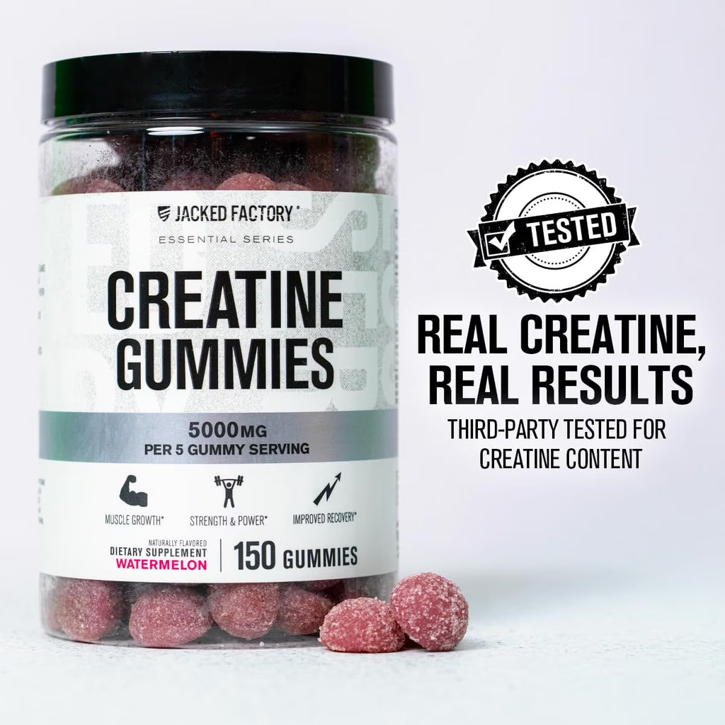 Creatine Monohydrate Gummies 5G Daily Dose (1G per Gummy) - Creatine Gummy for Men and Women, Vegan-Friendly, Travel-Friendly, Third-Party Tested - 150 Gummies, Watermelon
