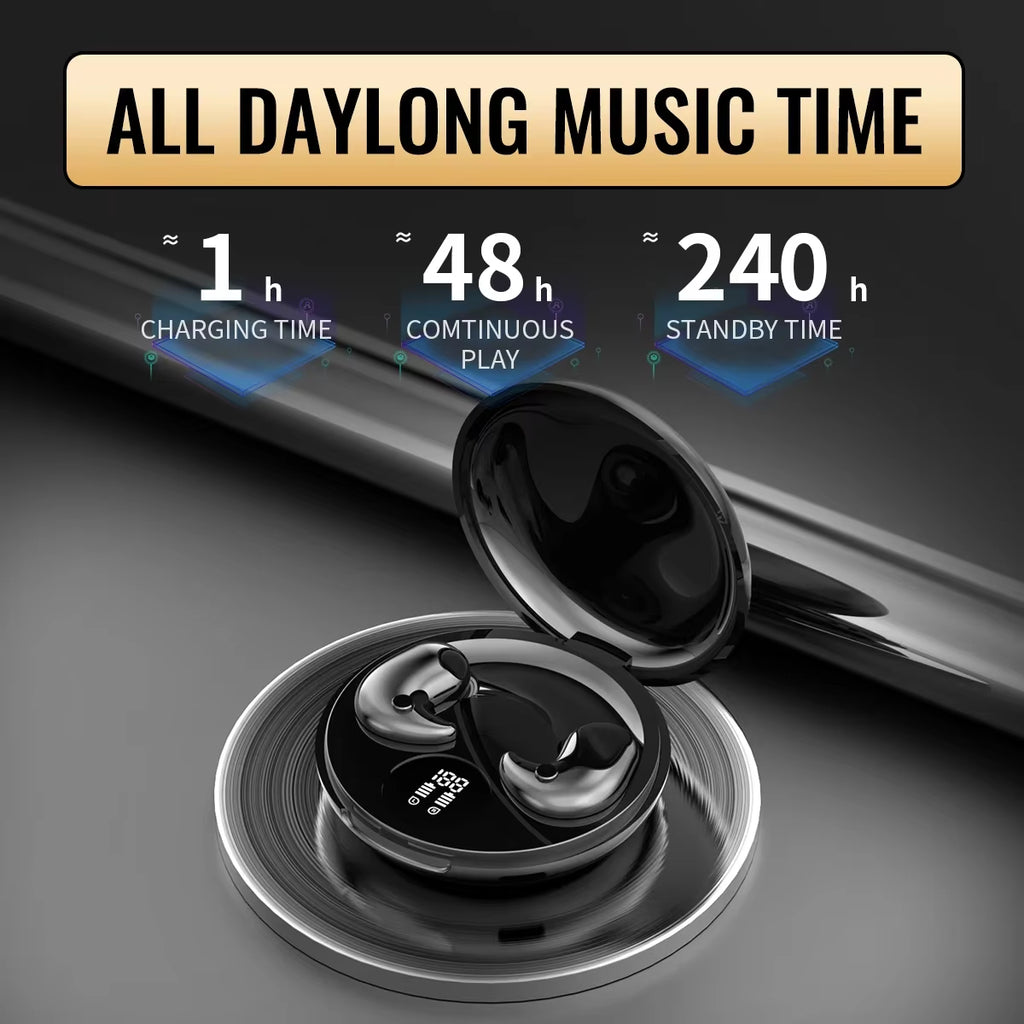 Bluetooth 5.3 Earphones Invisible Sleep Earbuds Wireless In-Ear Headphones Hifi Stereo Noise Reduction Hedsets for Huawei